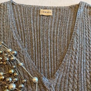 CHICOS V-neck Sweater